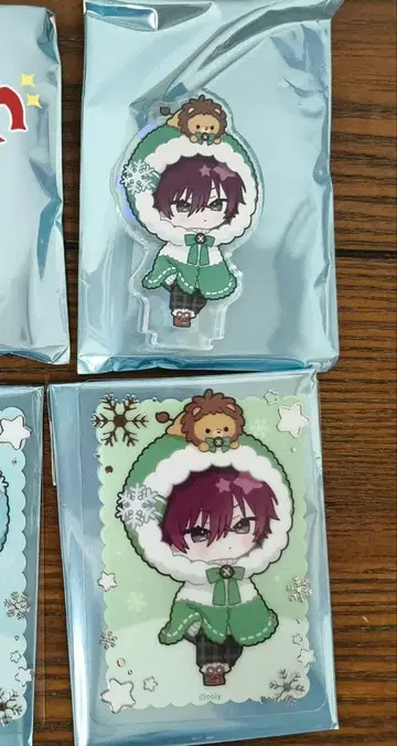 겨울 캐릭터 아크릴 스탠드 5개 세트
