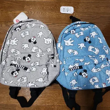 디즈니 스토어 새상품 미키마우스 패턴 백팩 2종 세트