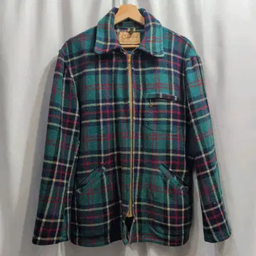 50~60s 빈티지 JC 페니 울 체크 스포츠 자켓 L