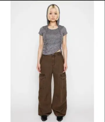 카고 팬츠 브라운