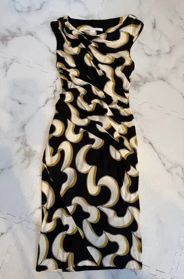 DIANE VON FURSTENBERG 슬리브리스 원피스 XS 실크