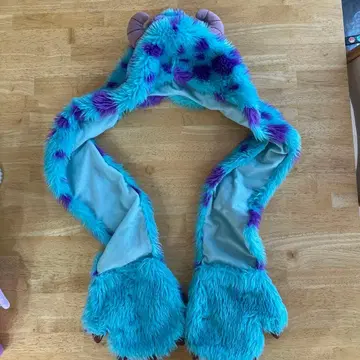 몬스터풍 후드 부착 스카프