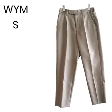 [ WYM ] 테이퍼드 베이지 S 슬랙스 깔끔한 K-스타일 1411