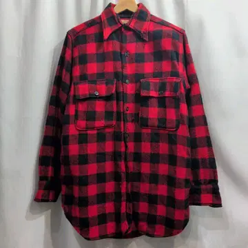 50s Vintage USA제 버팔로 체크 울 긴팔 셔츠