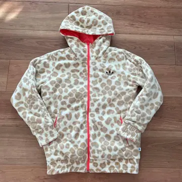 adidas 레오파드 무늬 리버서블 후드티 아디다스 자켓 형광