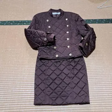 Faire la bise 브라운 퀼팅 자켓