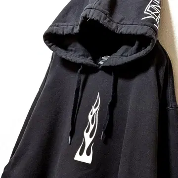 반스 일라이자 바알 로고 후드 맨투맨 블랙 L 구제 의류