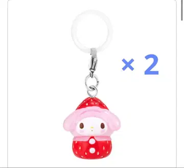 산리오 딸기 메지루시 액세서리 마이멜로디 2세트