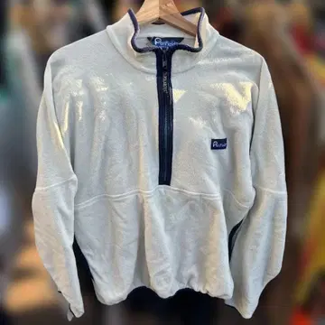 Penfield 플리스 자켓 하프 지퍼 화이트