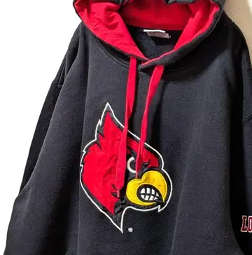 스타디움 루이빌 카디널스 자수 후드 맨투맨 블랙 XL 구제 의류