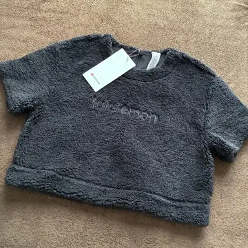 lululemon 숏 기장 복슬복슬 플리스 로고