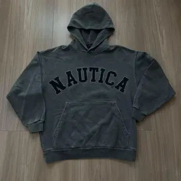 NAUTICA 그레이 후드 부착 후드티