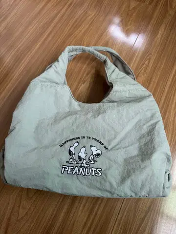 스누피 완판 시마무라 75주년 대용량 토트백 카키