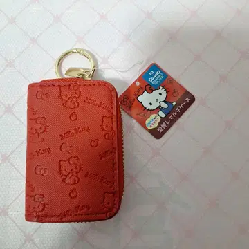 산리오 헬로키티 멀티 케이스 소품함 엠보싱 가공 레드 케이스