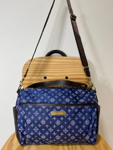 russet 러셋 숄더백 나일론 x 가죽 모노그램