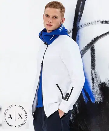 Armani Exchange 후드 부착 나일론 자켓