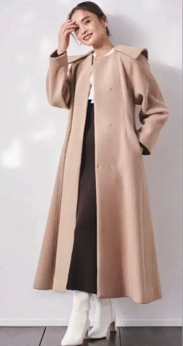 [ 새상품급 ] CELFOR 빅 컬러 코트 카멜 36