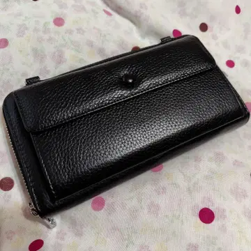 장지갑 스마트폰 파우치 기능 부착 숄더백 블랙