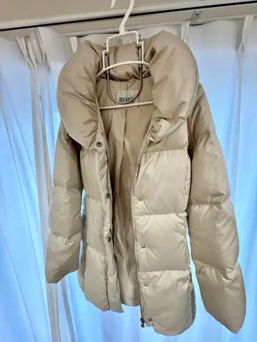 시착만 한 ROPE 다운 자켓 허리 리본 포함