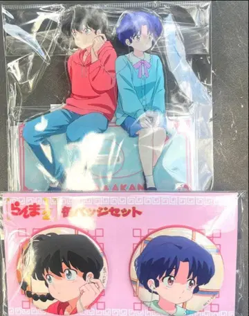 란마 1/2 아크릴 스탠드 캔뱃지 란마 아카네