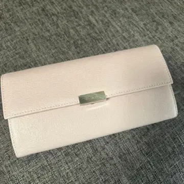 FURLA 핑크 베이지 장지갑 플랩식
