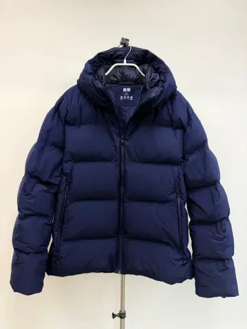 UNIQLO 심리스 다운 XXL 후디 네이비