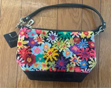 Enjeau (안나) 총 셔닐 직조 화장품 파우치