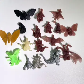 [ 당시품 ] 고질라 고무 인형 피규어 세트 17체