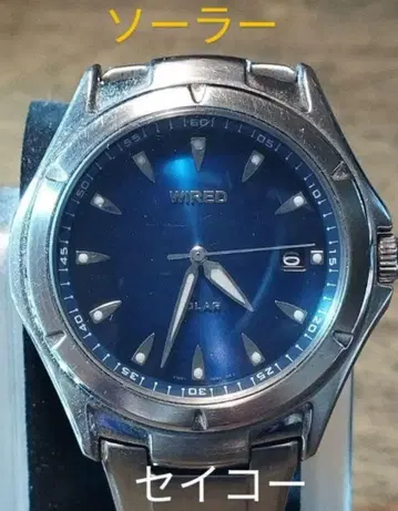 BJ47 세이코 와이어드 솔라 시계 작동품 날짜 포함