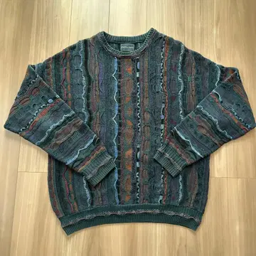 Florence Tricot 다색 편직 무늬 크루넥 스웨터