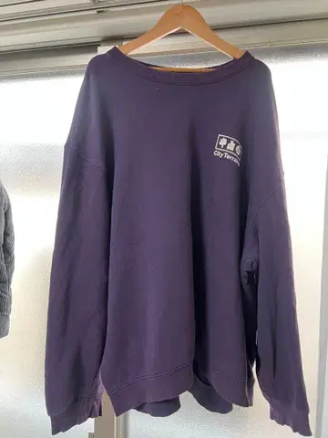 퍼플 프린트 맨투맨 US XXL