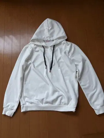 emptio 화이트 후드 부착 후드티 M 사이즈