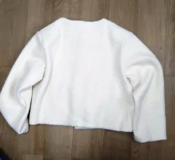 H&M 크림색 노카라 자켓 L M