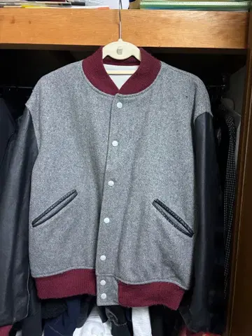 BUTWIN 리버서블 바시티 자켓 80s