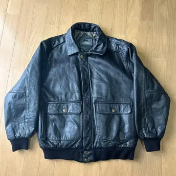 빈티지 블랙 A-2형 플라이트 자켓 가죽 자켓 소가죽