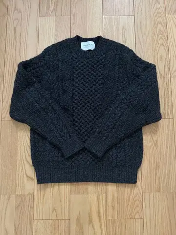 [ tomorrowland ] 케이블 니트 다크 그레이 S