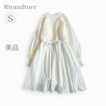 [ 새상품급 ] 리랜드트루 도킹 플리츠 미니 원피스 S 화이트