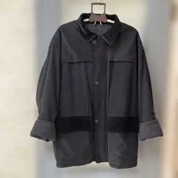 GREENCLUBS 블랙 스텐카라 코트 사이즈 4