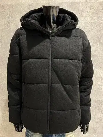 LIBERTE 자카드 페이크 다운 블루종 블랙 L 빅 실루엣