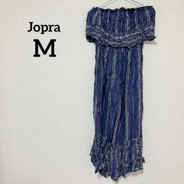 Jopra [ M ] 네이비 스트라이프 살로펫 오프숄더 바지