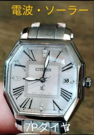 BJ48 시티즌 xC 전파 솔라 시계 7P 다이아 날짜 내자 쉘