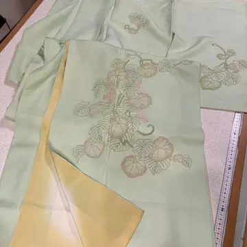 122907택 호몬기 섬세한 손자수 담쟁이 이중 기모노