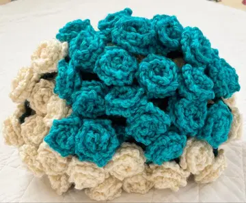 플라워 담요 2색 꽃다발 핸드메이드