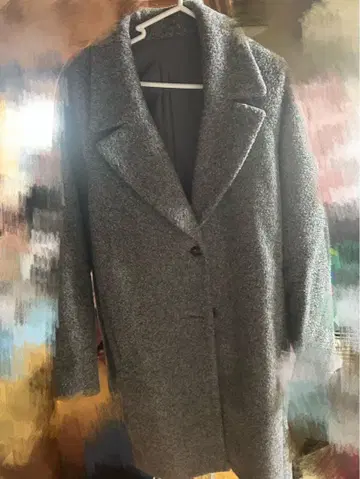 그레이 체스터 코트 울 계열