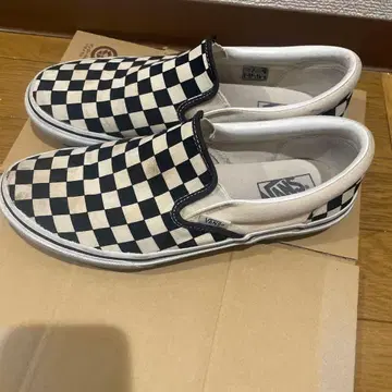 VANS 체크 무늬 슬립온