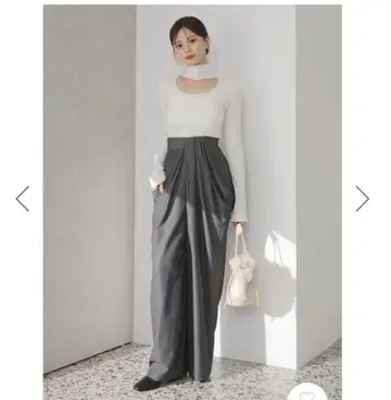 SNIDEL 하이웨스트 드레이프 팬츠