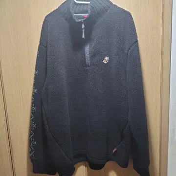 TOMMY HILFIGER 블랙 플리스 자켓 L