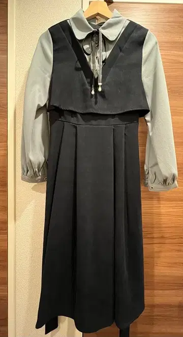 Yuruly 창공의 레트로 원피스 블루 S 사이즈