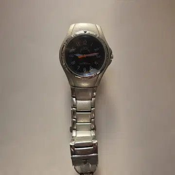 AURORA 쿼츠 손목시계 블랙/실버