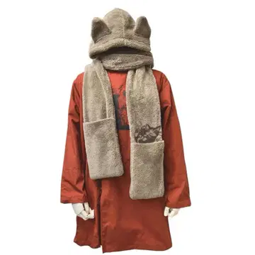 고양이 귀 후디 포켓 보아 머프